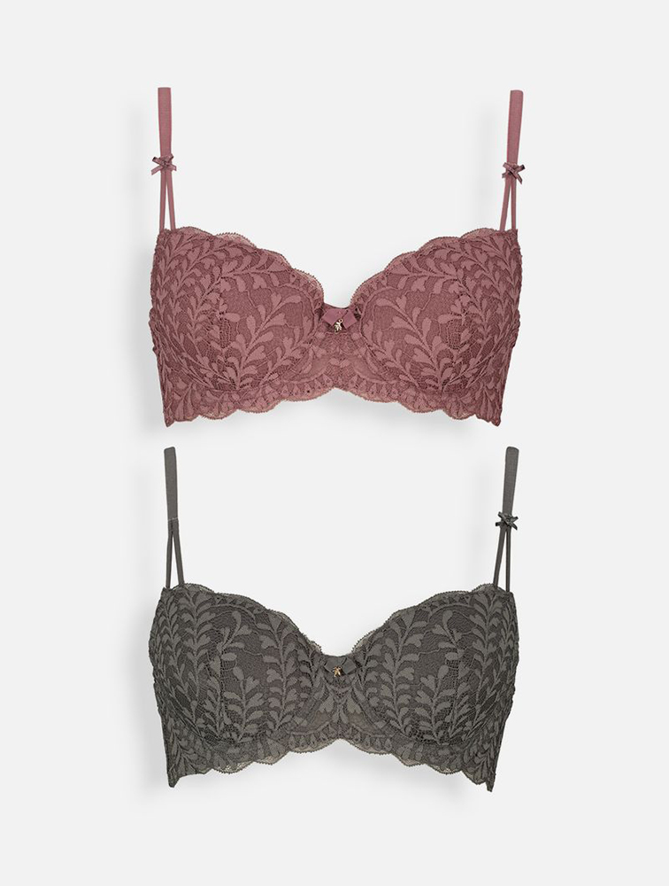 MyRunway Shop Woolworths Mauve Floral Lace Padded Bras 2